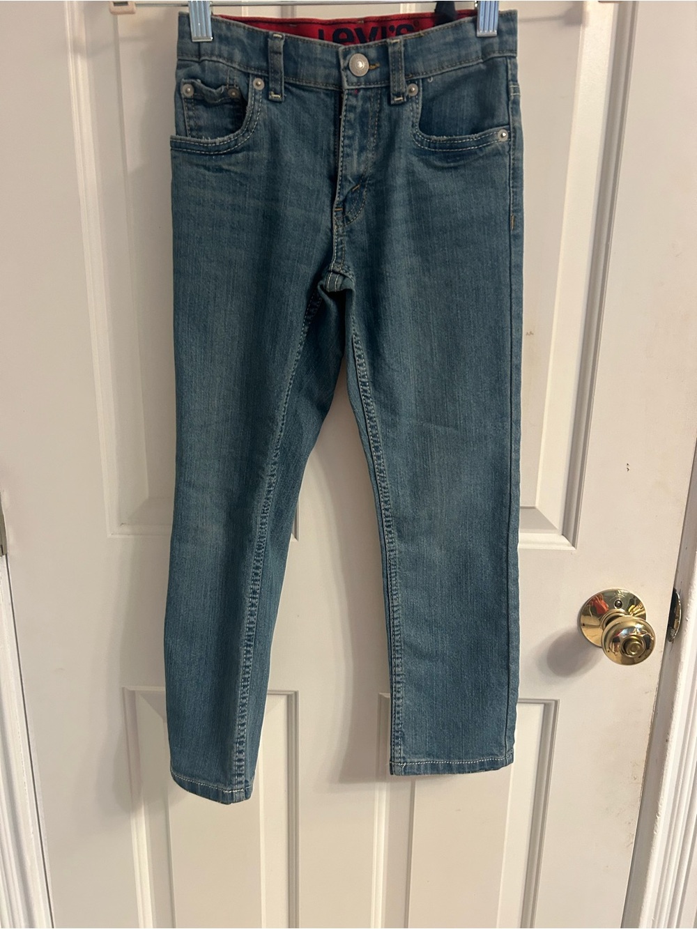 Boys Levi's Blue Straight-Leg Jeans